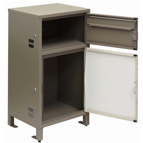 宅配ボックス 郵便ポスト一体型 ダンテ ミルクティーベージュ/ホワイト