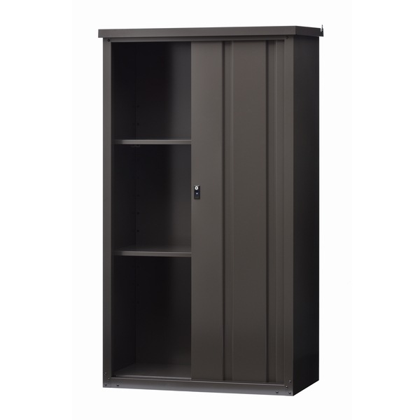 物置 収納庫 奥行48.5 幅92 アッシュグレー ビード収納庫ハーフ棚162