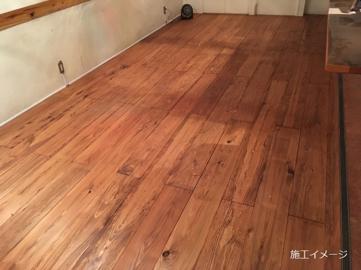 屋内床材 国産杉 土足用 カフェ板 塗装済 30×200×2000mm 同色5枚セット