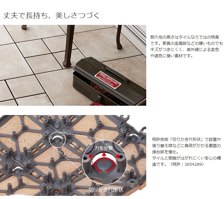 TOTO ベランダタイル バーセア MT02 セサミキャメル [単品] 300