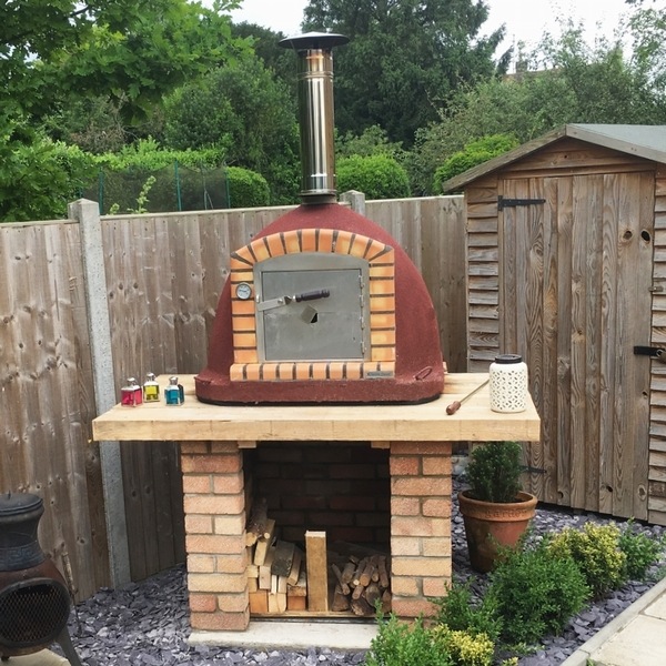 ピザ窯 屋外用 サイズ120 大型 ボルカノXXL 煙突付き 薪火オーブン