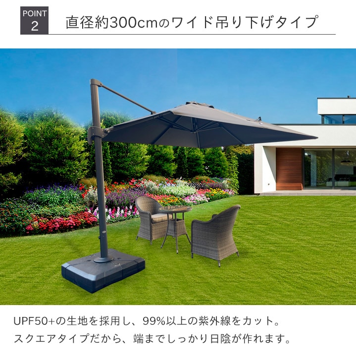 ڴָòUVåȥǥѥ饽 ֥롼 300cm ϥ󥮥󥰥ѥ饽 (100L١°) 360ٲž Ĵǽ 楢ߥե졼