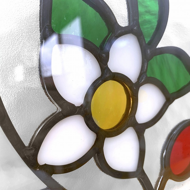 ステンドグラス (SH-D49) 200×200×18mm デザイン ピュアグラス Dサイズ