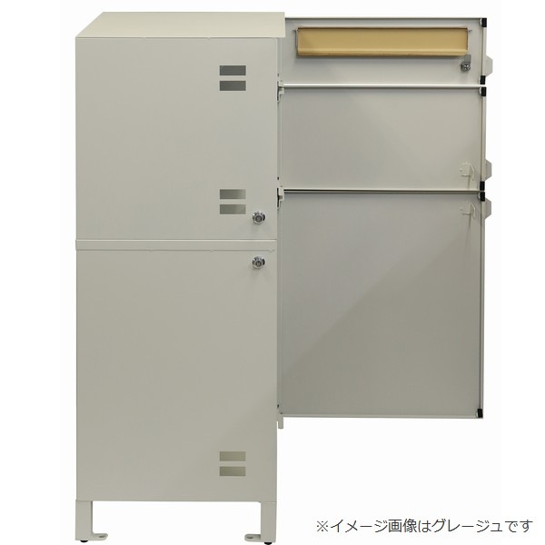 新品未使用⭐︎ Liebe宅配ボックス ポスト 宅配BOX グレー 宅配ボックス 郵便ポスト一体型 ジャン 宅配2段タイプ