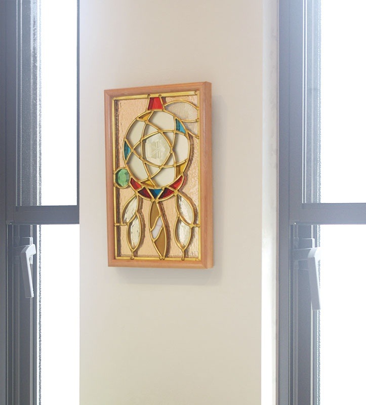 ステンドグラス 壁掛け ドリーム・キャッチャー フレーム