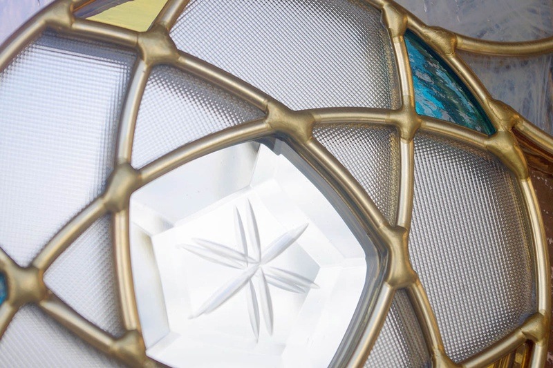 ステンドグラス 壁掛け ドリーム・キャッチャー フレーム