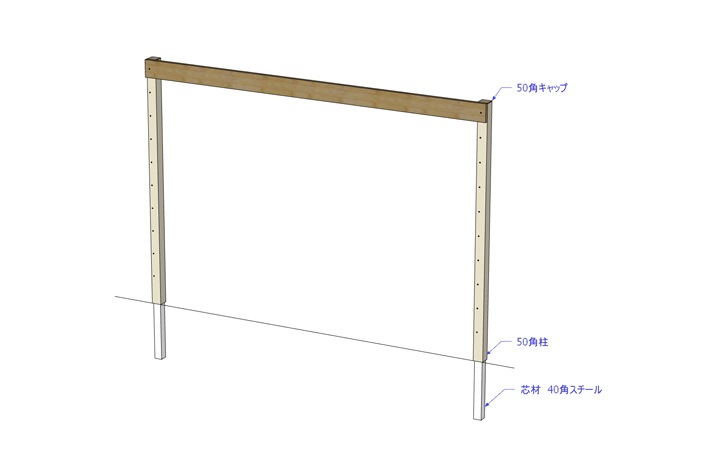 ��������ѥ���40�� t=2.3mm ��ZAM�� (50�����ѿĺ�) 40��40��500mm
