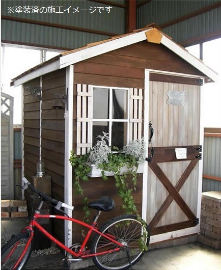 Amazon | 物置き 小屋 収納庫 屋外 スリム うす型 木製 5段 棚