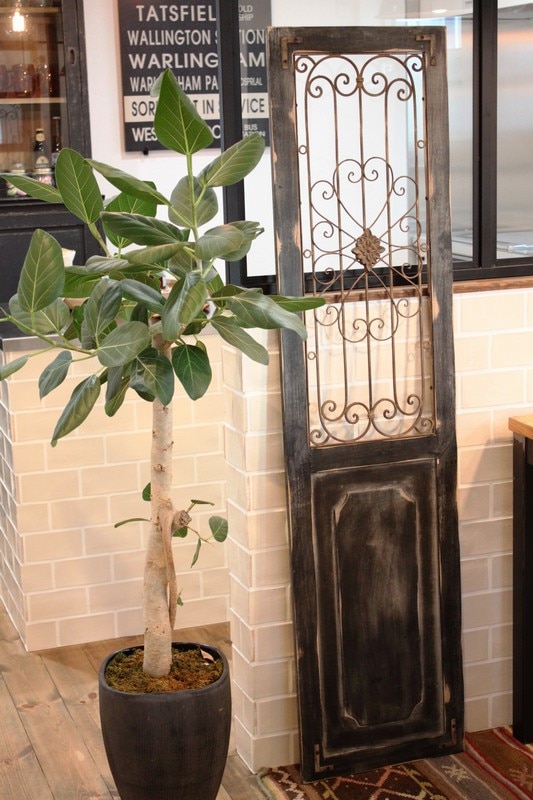 壁飾り ディスプレイ アイアンデコウッドドアブラック (6865) 扉 黒