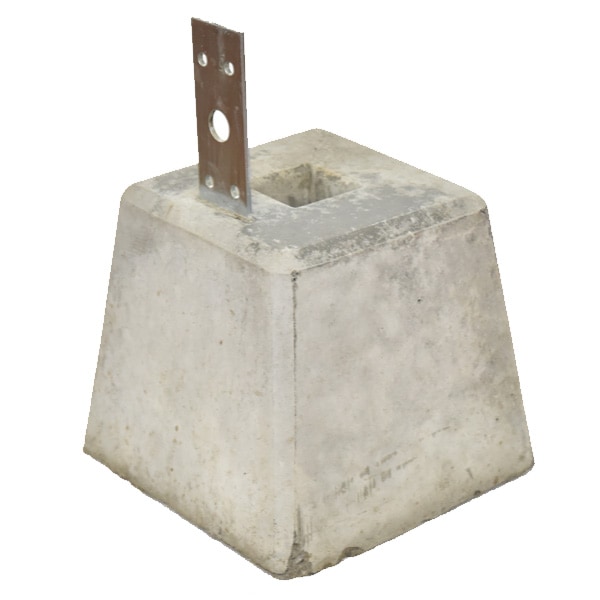 羽子板付束石 90角材向け／高さ150mm (8.0kg) 沓石 │ ウッドデッキ