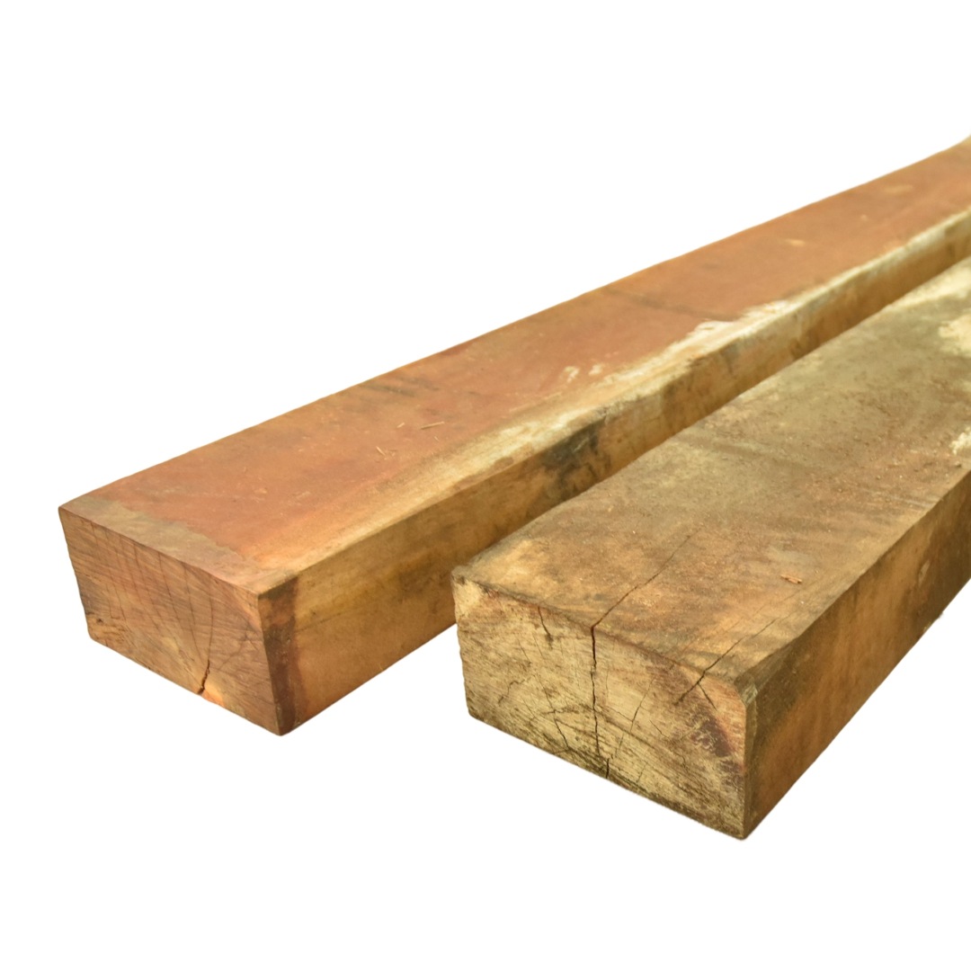 豪州産新古枕木・約T115×W225～250×L2000～2200mm (約70kg)【要-荷下し