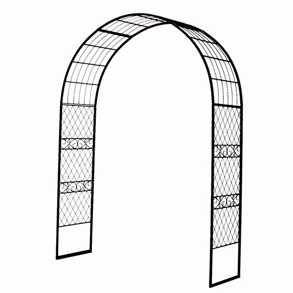 ガーデンアーチ 幅179cm 大型 ワイドアイアンアーチ (IA-ED001GRN
