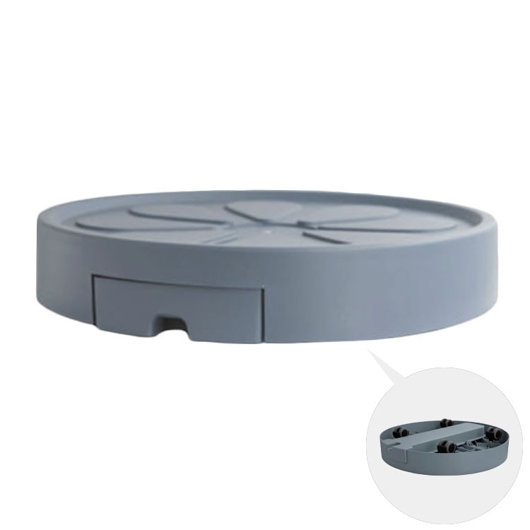 植木鉢用 専用キャスター付受皿（ソーサー） 樹脂製 ムーバーソーサー グレー（灰） φ44cm（内底面φ40.5cm）×H7cm【排水機能付】【送料E】