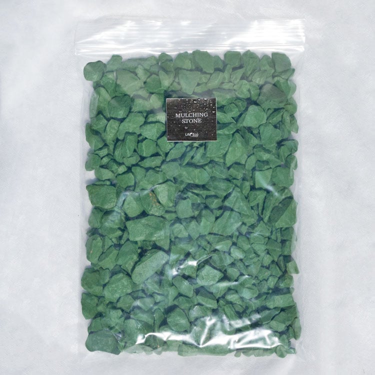 鉢土に載せるマルチングストーン（カラーストーン・化粧石）グリーン（緑） 大粒 5～20mm  / 観葉植物、鉢花、鉢植え庭木の乾燥・害虫防止【送料無料】