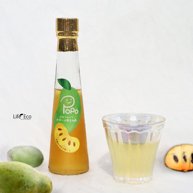 オーガニック栽培でつくった【幻の果実】ポポーの飲むお酢 200ml（無香料・無着色・保存料不使用）【3個入】【送料無料】