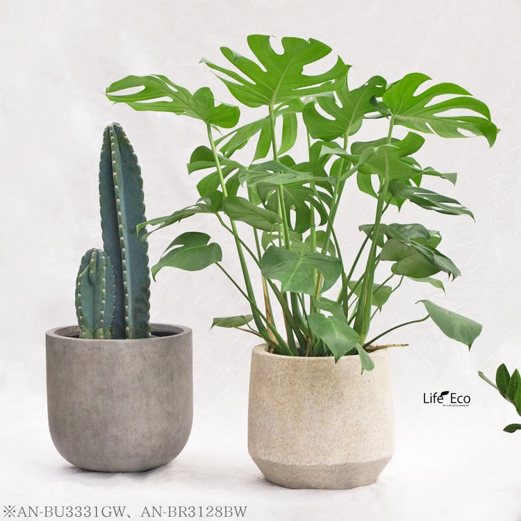 植木鉢 大型 ファイバーセメント製 ベルベット Uポット グレーウォッシュ / φ40cm×H44cm（13号）【送料E】