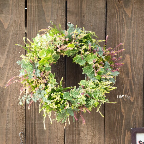 寄せ植え専用 アイアンリースリング ココファイバー付 ホワイトM W28×H9.0cm 【送料B】