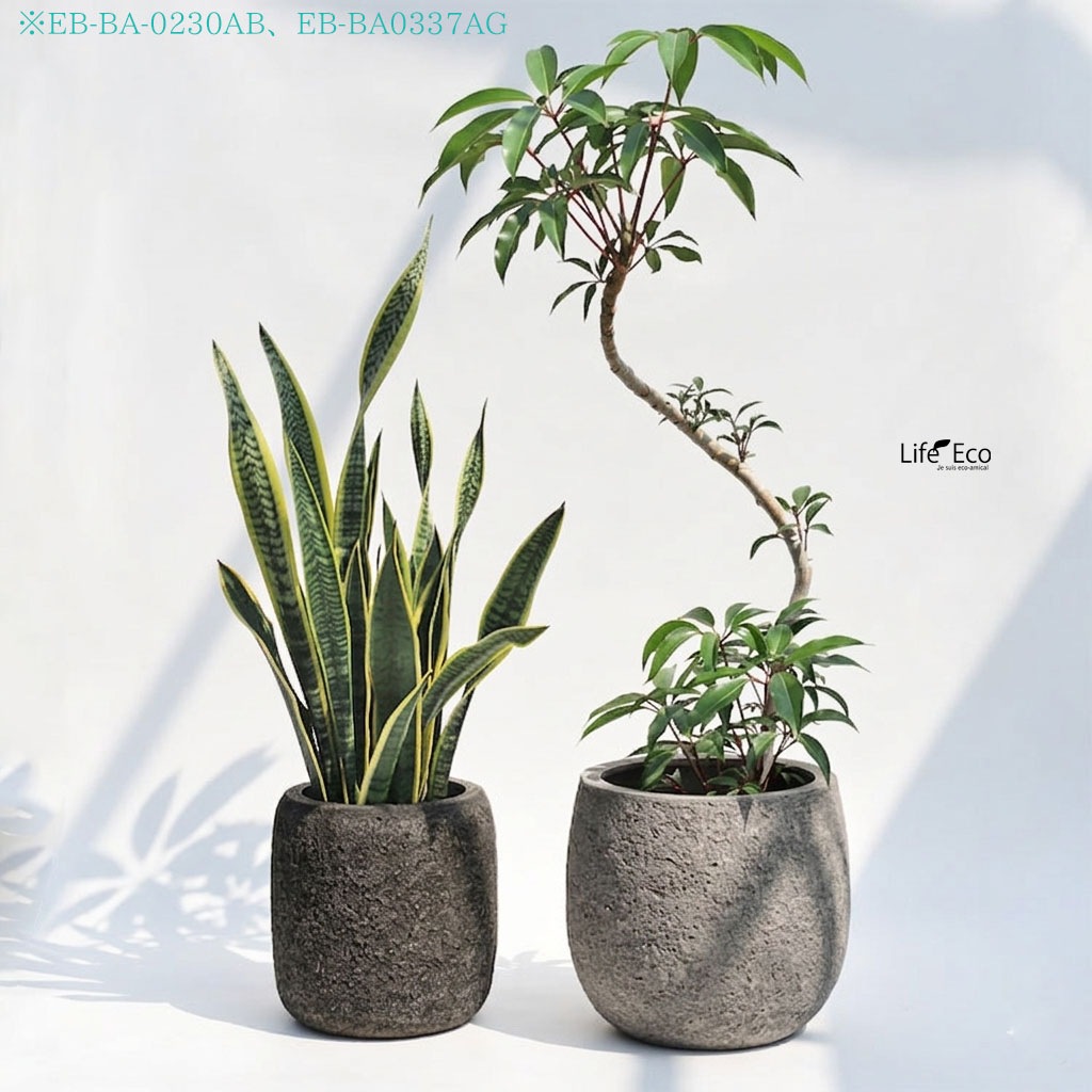 植木鉢 大型 軽量 FRP製 ブラックス（BRACKS） バレル アンティークグレー（灰） φ30cm×H30.8cm（10号・10寸）【送料E】