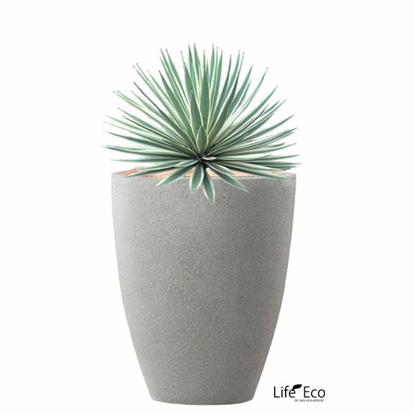 植木鉢 軽量ファイバーセメント製 スタウト アッシュミドル グレー 46cm（15号）【送料F】