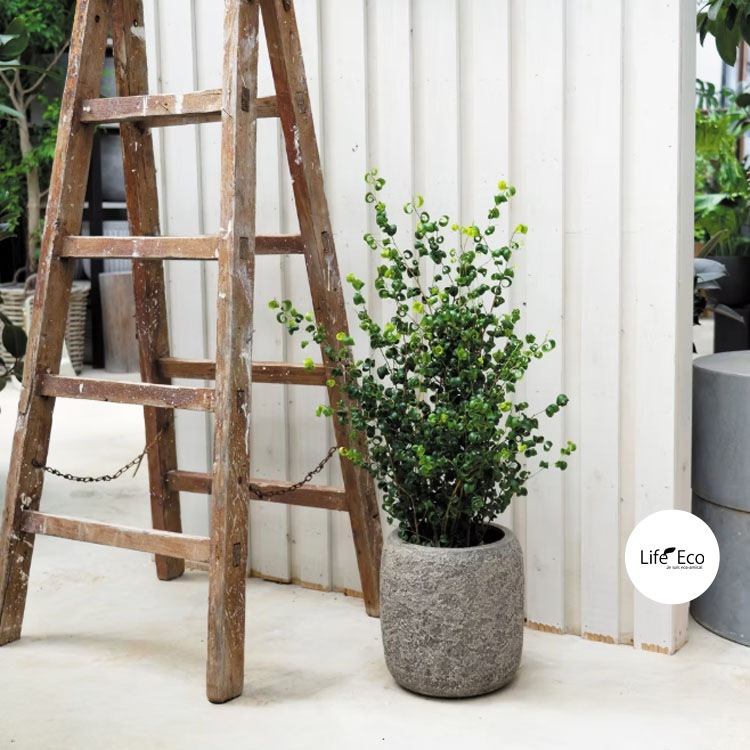 植木鉢 大型 軽量 FRP製 ブラックス（BRACKS） ラウンド アンティークブラック（黒） φ45cm×H38cm（15号・15寸）【送料F】