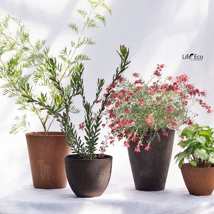 植木鉢 軽量コンクリート製 エイジング ラウンド ラスティー / φ22cm×H18.5cm（7号）【送料D】
