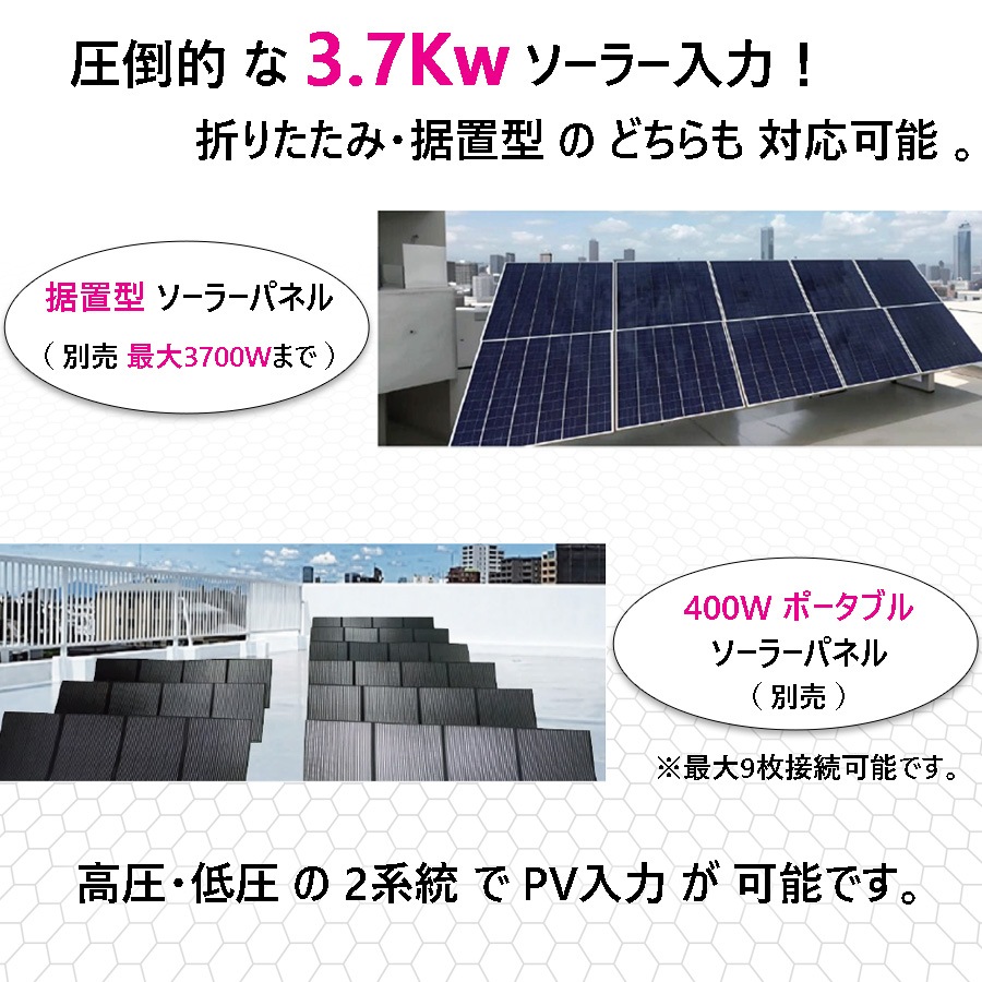 可搬式ポータブル電源・バッテリー AS9700【超大容量9792Wh】【超大出力6000W】【超速充電2.5時間】【超長寿命6000回】【組立て・設置工事不要】