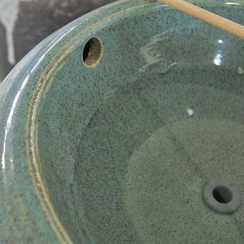 信楽焼 水華泉 LT-23-2 青蘭 循環式モーター付き φ24×H42cm【送料E】