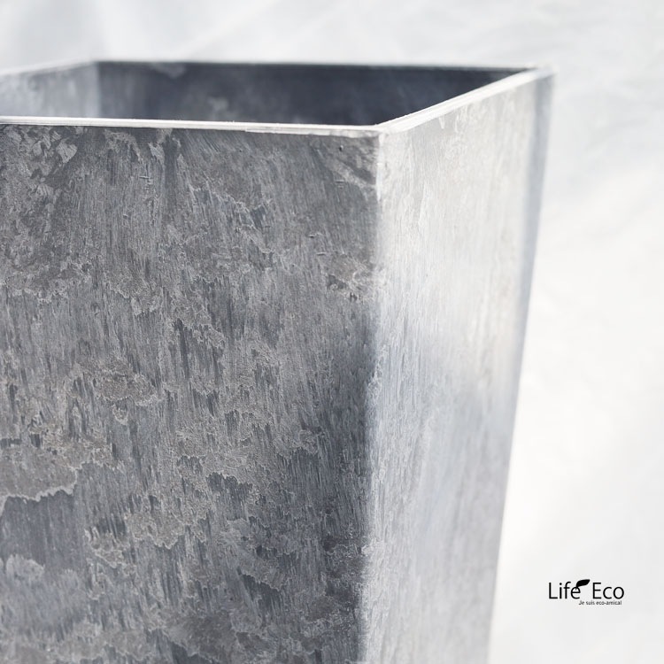 植木鉢 底面給水型(底栓付) アートストーン トールスクエア 角 グレー 灰 □40cm×H90cm（13号）【送料H】