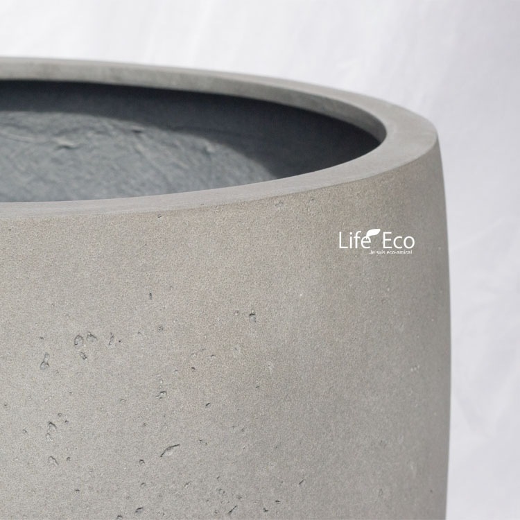 植木鉢 大型 軽量 FPR製 モードライト バレル ライトグレー / φ34cm×H28cm（11号）【送料E】