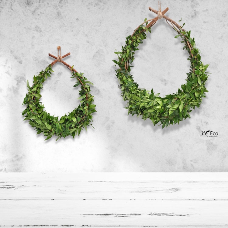 ギンバイカ（銀梅花・マートル）のロイヤルドロップリース L / 約W30cm×D40cm【3個セット】【送料E】