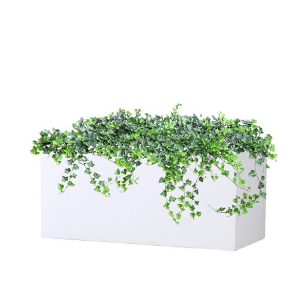 植木鉢 軽量 ファイバークレイ製 バスク プランター ホワイト 白 60cm（20号）【送料E】