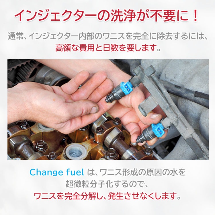 燃焼促進剤【進化型】Change fuel（チェンジフューエル） ガソリン（レギュラー・ハイオク）用 100ml～燃費・出力大幅UP！& 燃料コストダウン～【送料L】