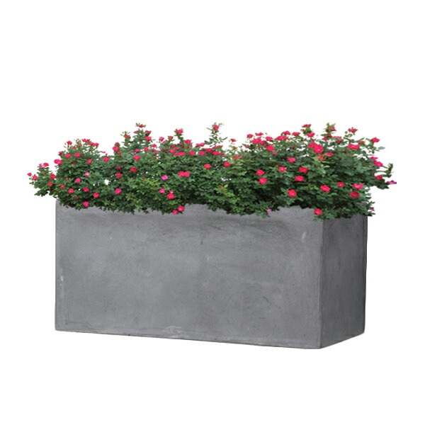 ★鉢のみ購入不可★ファイバークレイ プランター 43cm グレー 植木鉢・鉢カバー 大型 軽量 ファイバークレイ製 バスク プランター