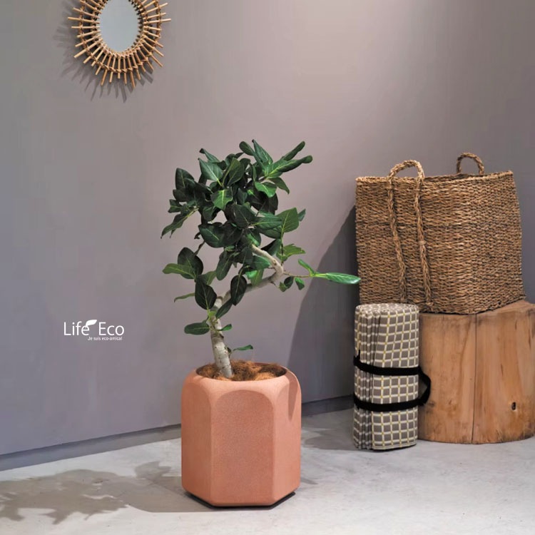 植木鉢 大型 軽量 FRP製 ソマリ（SOMARI） ヘキサゴン コットテラ（テラコッタカラー・オレンジ） φ33cm×H34.5cm（11号・11寸）【送料E】