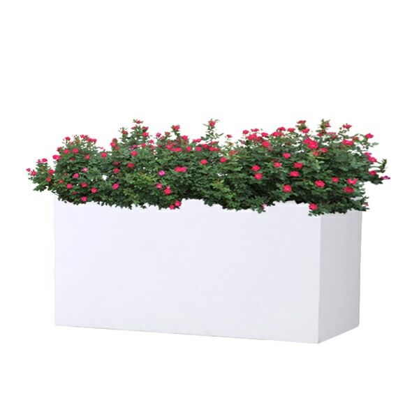 植木鉢 軽量 ファイバークレイ製 バスク プランター ホワイト 白 80cm（27号）【送料G】