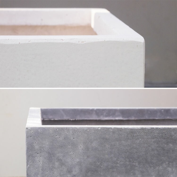 植木鉢 軽量 ファイバークレイ製 バスク プランター ホワイト 白 100cm（33号）【送料H】