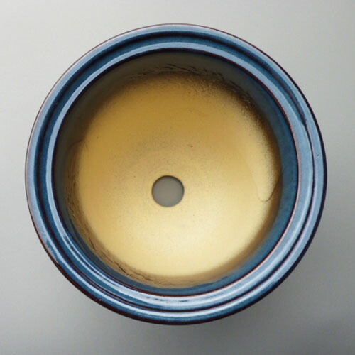 植木鉢 信楽焼 釉薬陶器 ストライプ大深 シナ生子（ナマコ） φ23cm×H21cm（7号）【2個入】【アウトレット数量限定品】【送料E】