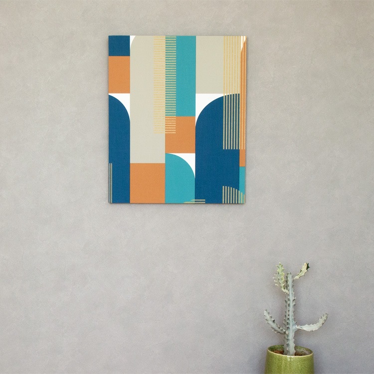 アートパネル（アートボード、インテリアパネル）レトロモダン北欧幾何