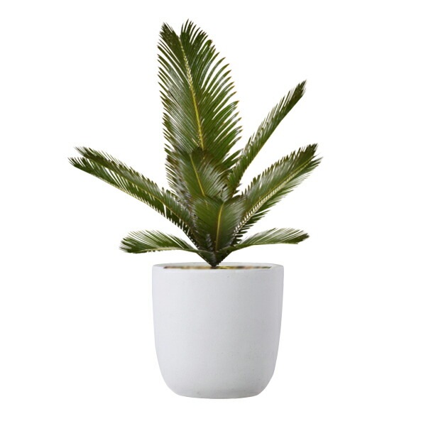 植木鉢 軽量 ファイバークレイ製 バスク ラウンド ホワイト 白 43cm（14号）【送料F】