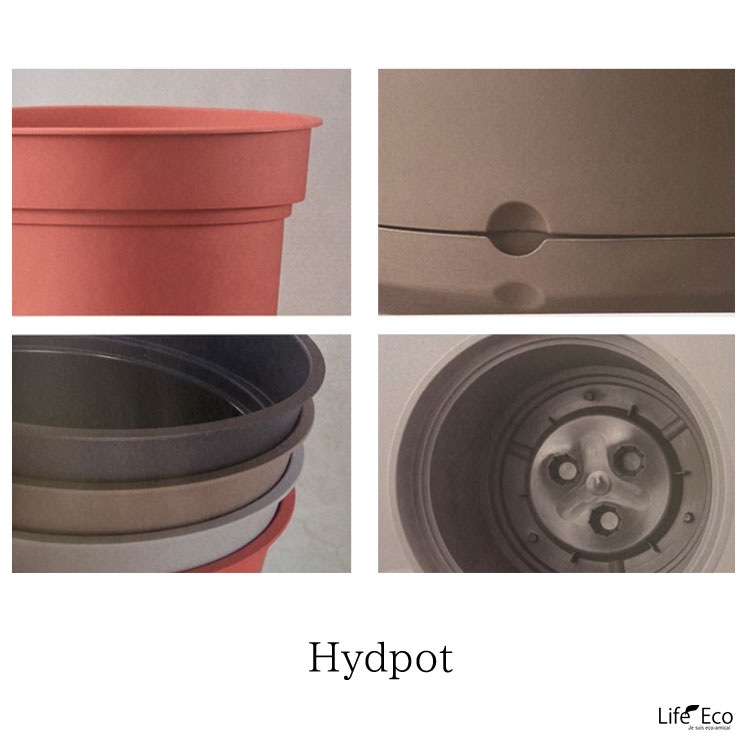 丸型水鉢・向鉢・蹲 植木鉢 軽量（底面給水型ポット）ハイドポット マルサラ 23cm（8号