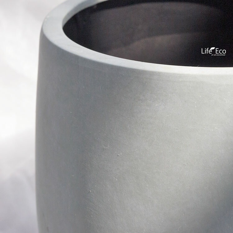 植木鉢 釉薬陶器製 インテリアポット アイル トール グレー（ライトグリーン）/ φ22cm×H32cm（7号）【送料E】