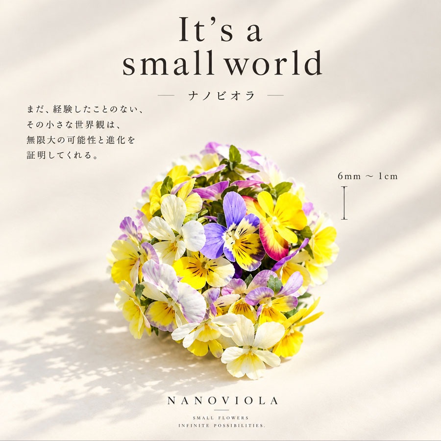 【予約受付】花苗 ナノビオラ（NANO VIOLA） / 2.5寸ロングポット【6株セット】【送料F】