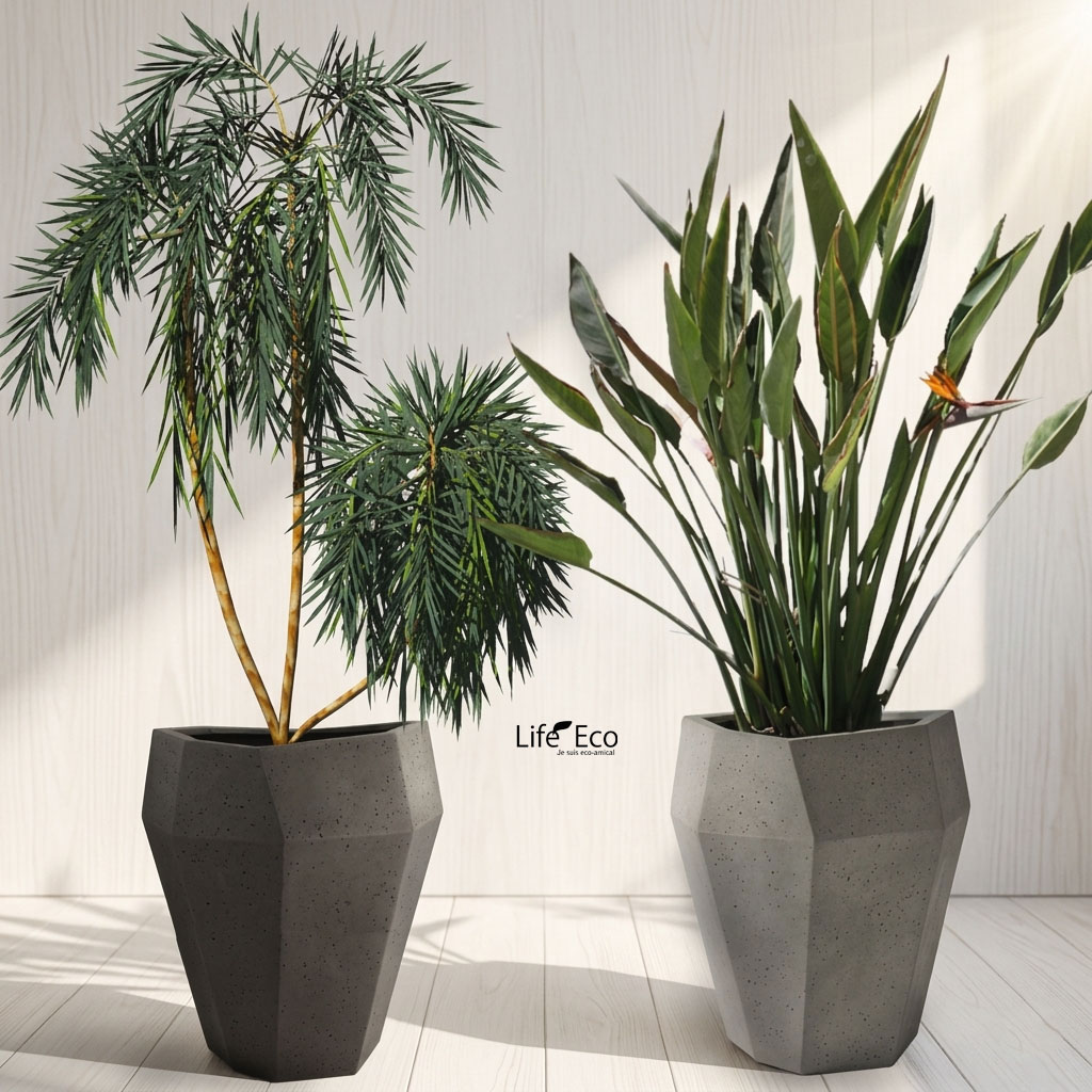 植木鉢 大型 軽量 FRP製 オクタジオ（OCTAGIO） ミドル マキアート