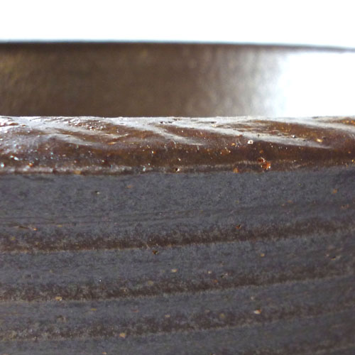 植木鉢 信楽焼 釉薬陶器製 コゲ千段寄植鉢 φ25cmXH10.5cm（8号）【2個入】【送料D】