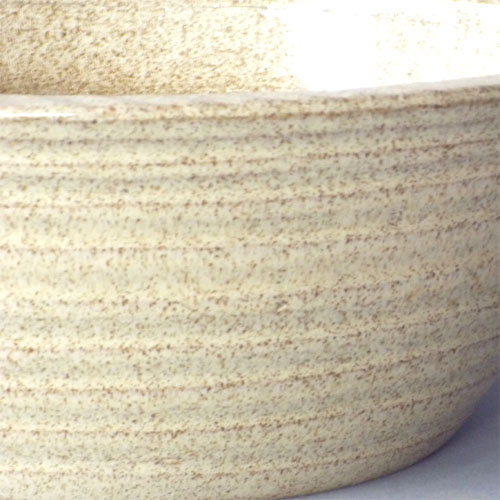 植木鉢 信楽焼 釉薬陶器製 白千段寄植鉢 φ25cm×H10.5cm（8号）【2個入】【送料D】