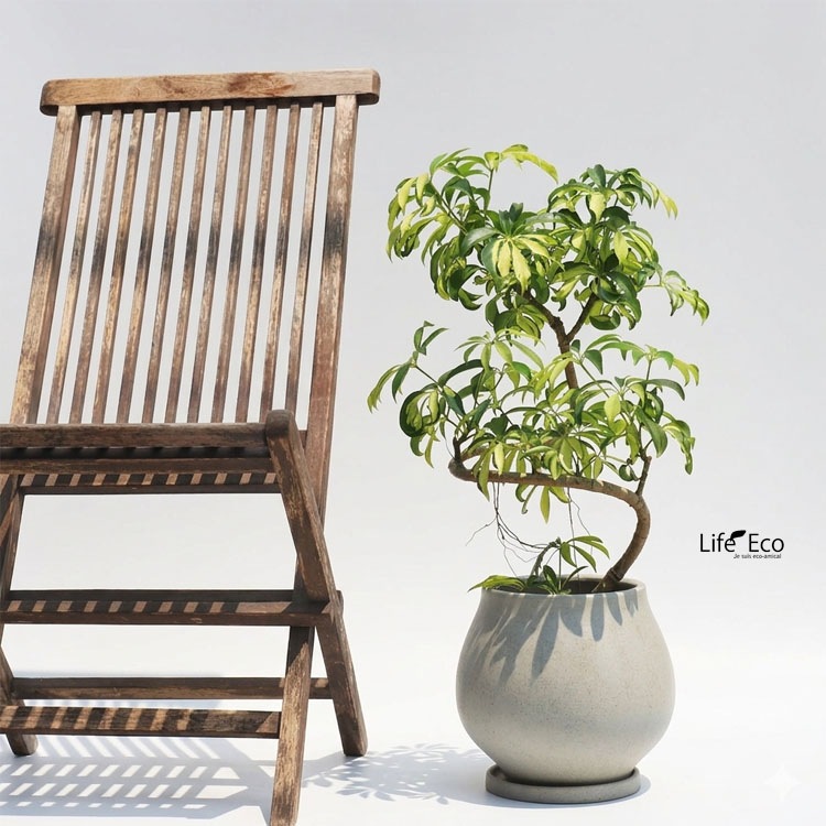 観葉植物 シェフレラ・アッシュフォリア（斑入り） / 5寸・約W40cm×H70cm