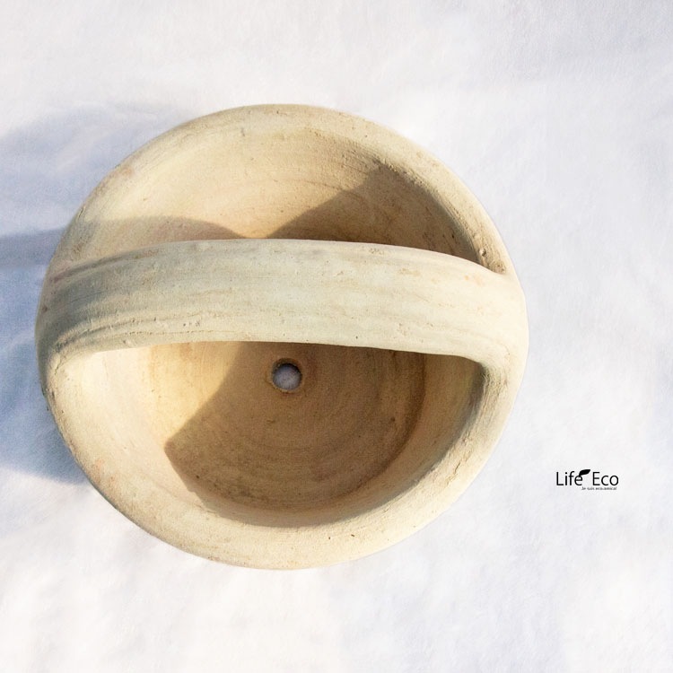 植木鉢 テラコッタ製 チュニジア 038 ホワイト（白） / φ34.5cmxH30.5cm（11号）【送料E】