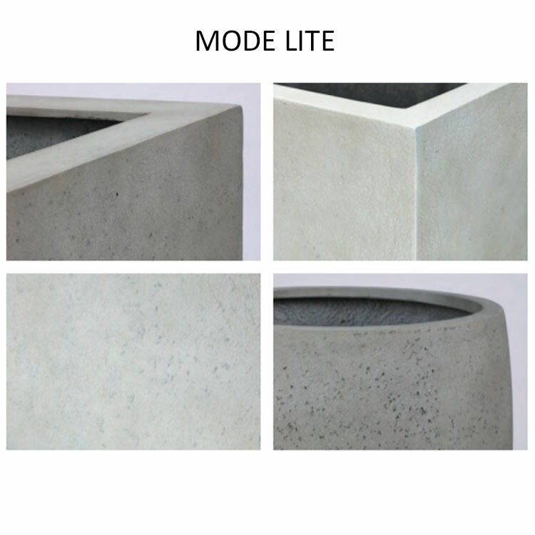 植木鉢 大型 軽量 FPR製 モードライト ローシリンダー ライトグレー / φ60cm×H41cm（20号）【送料G】