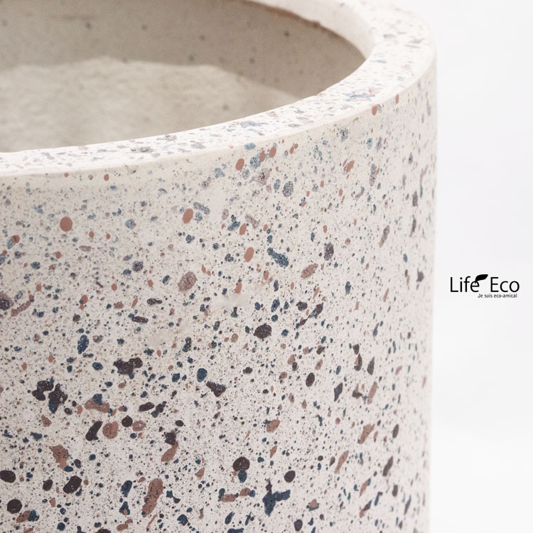 植木鉢 大型 軽量 ゾア シリンダー ホワイト（白）/ φ31cm×H31cm（10号）【送料E】