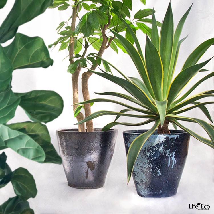 植木鉢 釉薬陶器製 大型 ライスター エッグ ブルーライム（青） φ55cm×H49.5cm（18号）【パレット配送・送料お見積り】